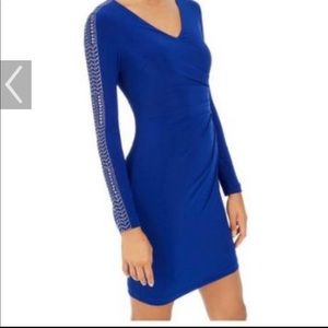 Beautiful Guess studded ruched dress cobalt blue